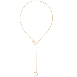 CZ Gold 2-Way Necklace - Stellar - Love By The Moon