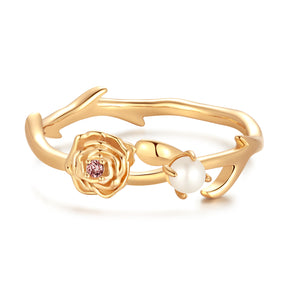 Freshwater Pearl Gold Ring - Carnation | LOVE BY THE MOON
