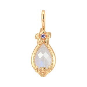 Gold Pear Shaped	Pendant - Iris | LOVE BY THE MOON