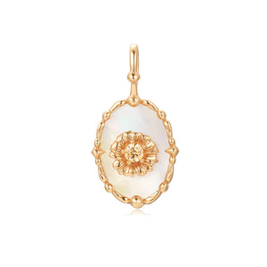 Mother of Pearl Gold Pendant - Aster | LOVE BY THE MOON