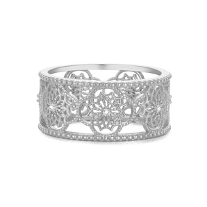 Silver Floral Ring - Chrysanthemum | LOVE BY THE MOON