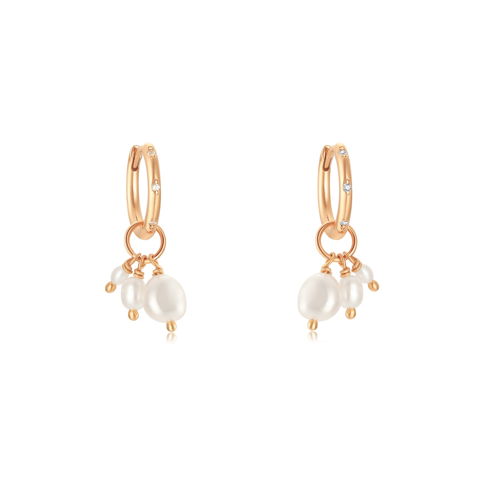 Huggie Hoop Three Hoop Earrings Huggie Hoop Three Hoop Earring Set