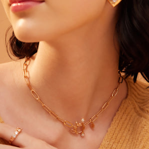 Cynthia x Love by the Moon - Gold Cat Toggle Choker