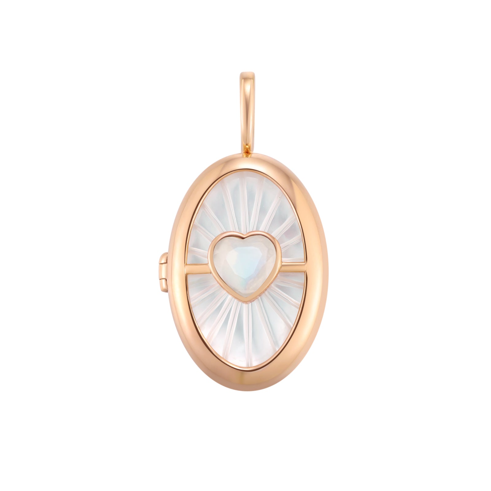 Moonstone & Mother of Pearl Gold Locket Pendant - Love Magic | LOVE BY THE  MOON – Love by the Moon