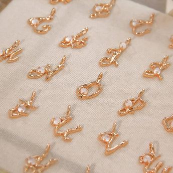 Moonstone Letter Necklace