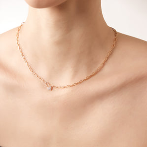 Gold Heart Lock Chain	Necklace | LOVE BY THE MOON