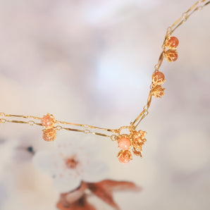 (Special Edition) Sunstone Gold Dangle Choker - Lily of the Valley | LOVE BY THE MOON