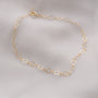 18K Gold Hammered Oval Chain Bracelet - Lacey