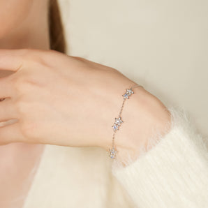 Silver Bracelet - Poinsettia | LOVE BY THE MOON