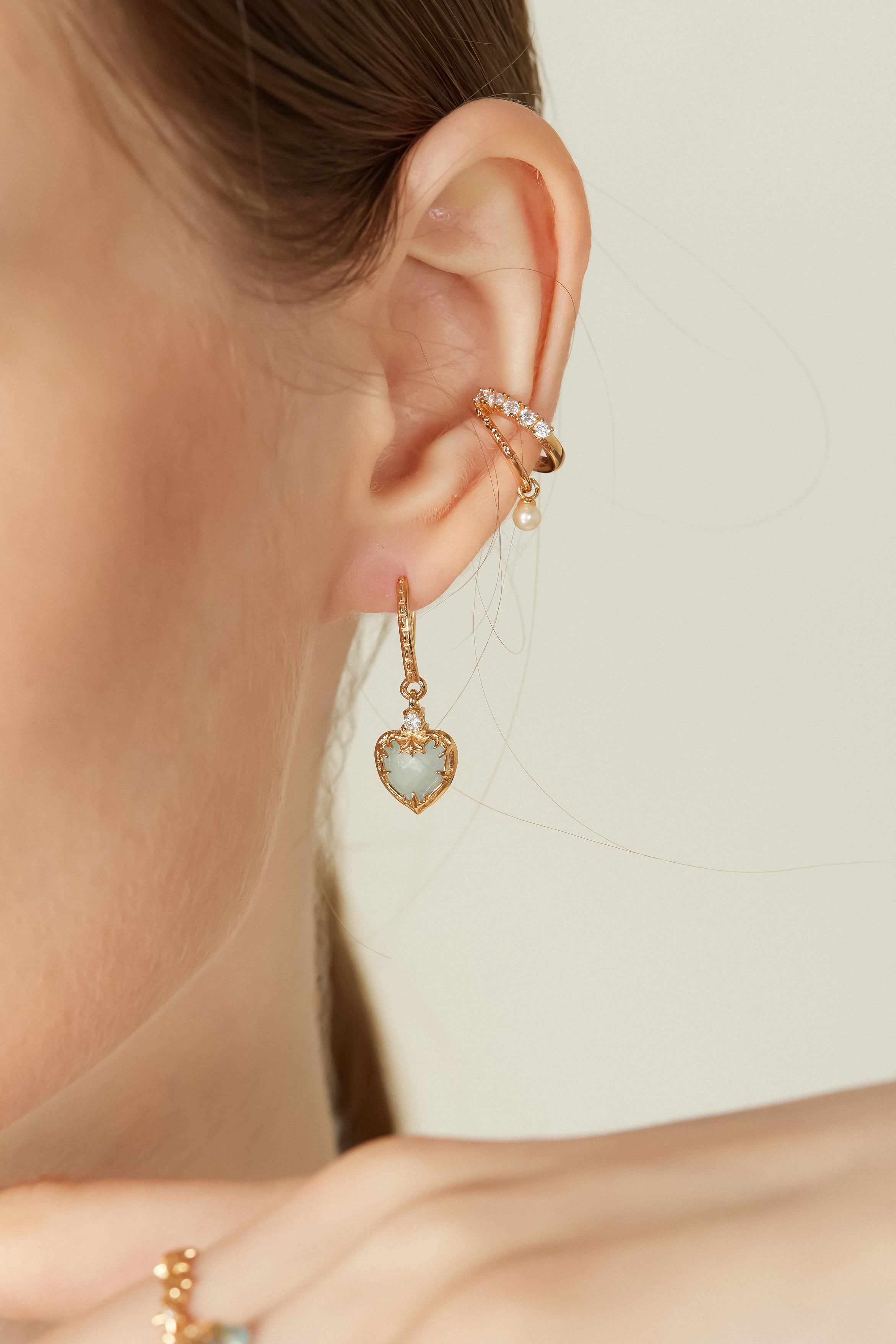 Aquamarine Gold Earrings - Miracle | LOVE BY THE MOON