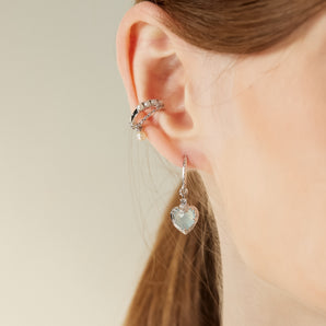 Aquamarine Silver Earrings - Miracle | LOVE BY THE MOON