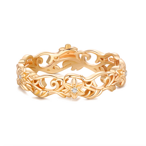 Gold Floral Ring - Daffodil | LOVE BY THE MOON