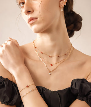 Gold Heart Lock Chain	Necklace