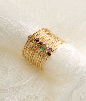 LOVE BY THE MOON 14K Gold Birthstone Ring