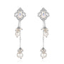 Moonstone & Pearl Silver Drop Earrings - Bewitched | Love By The Moon