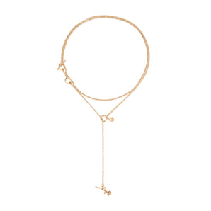 Gold 4-Way Necklace - Rose | LOVE BY THE MOON