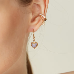 Lavender Quartz Gold Earrings - Miracle