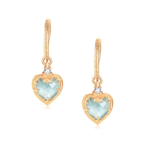 Aquamarine Gold Earrings - Miracle | LOVE BY THE MOON