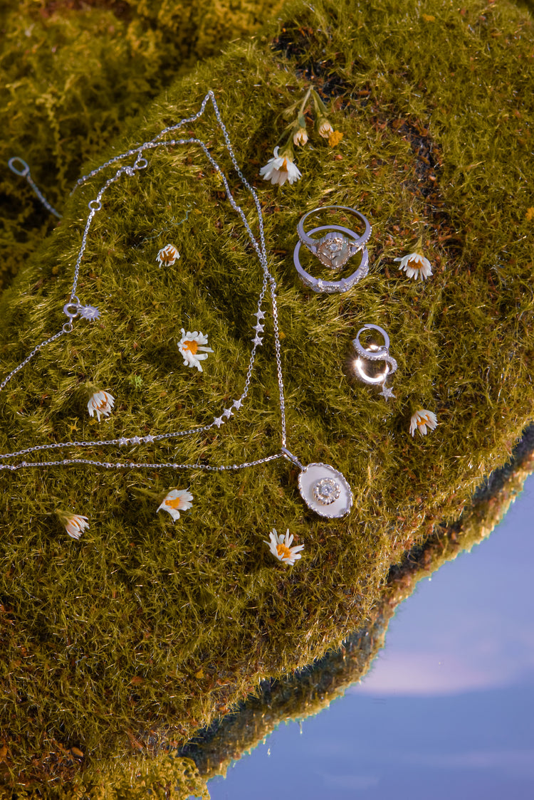 CZ Silver Choker - Starry Night | LOVE BY THE MOON