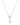 Blue Lace Agate Silver Cable Necklace - Mantra