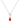 Carnelian Silver Twist Necklace - Mantra