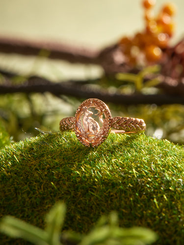 Clear Quartz Gold Ring - Cheshire Cat | LOVE BY THE MOON
