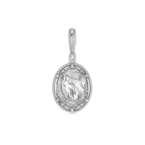 Clear Quartz Silver Necklace - Cheshire Cat | LOVE BY THE MOON