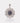 14K White Gold Spinel & Diamond Cluster Pendant