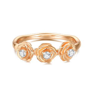 Gold Floral Ring - Rose | LOVE BY THE MOON