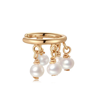Freshwater Pearl Gold Dangle - Ear Cuff | LOVE BY THE MOON