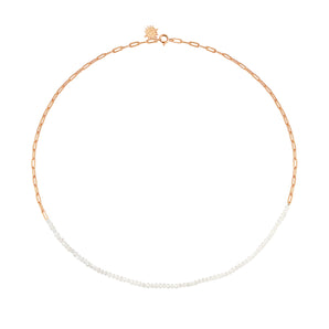 Freshwater Pearl Gold Link Necklace | LOVE BY THE MOON