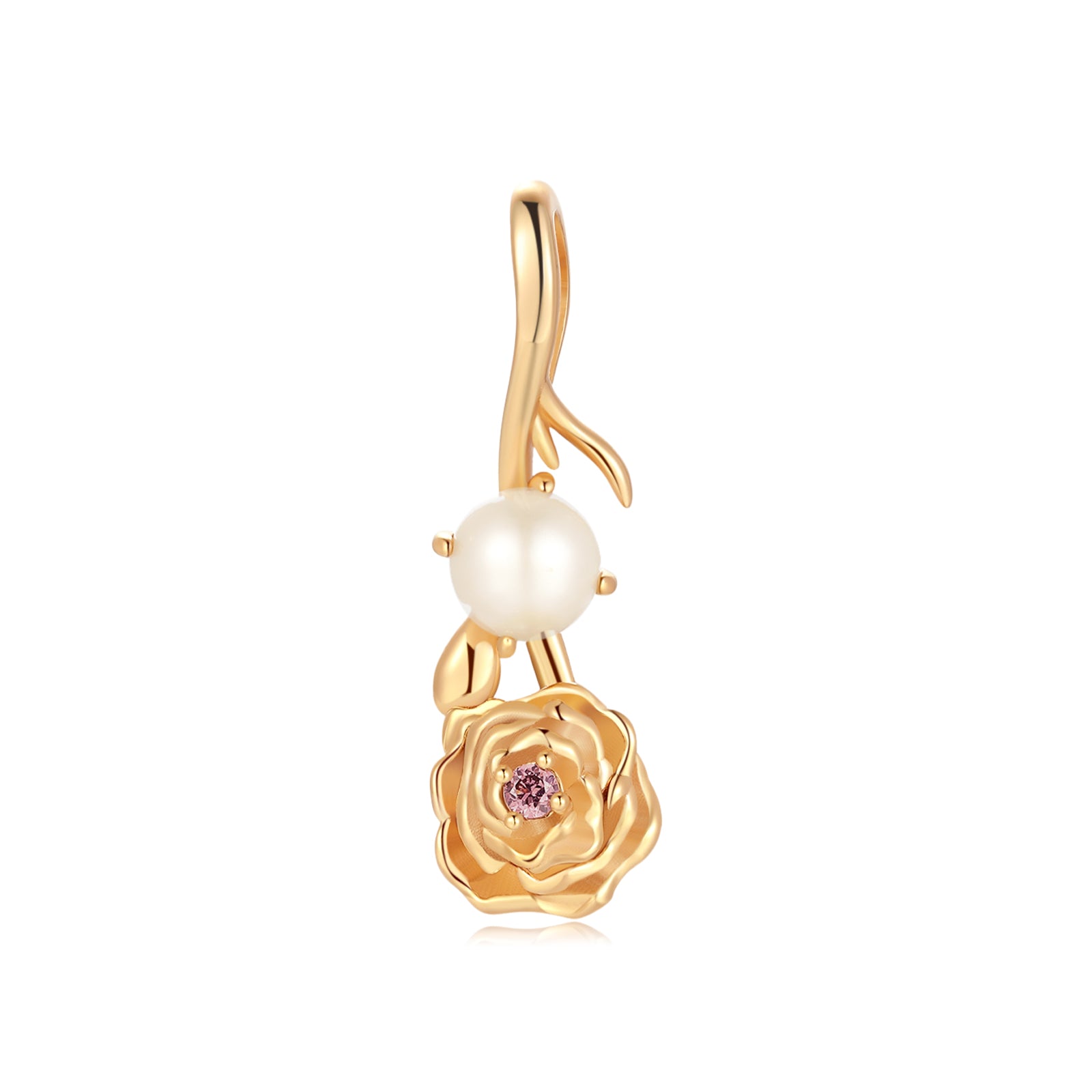 Freshwater Pearl Gold Pendant - Carnation | LOVE BY THE MOON