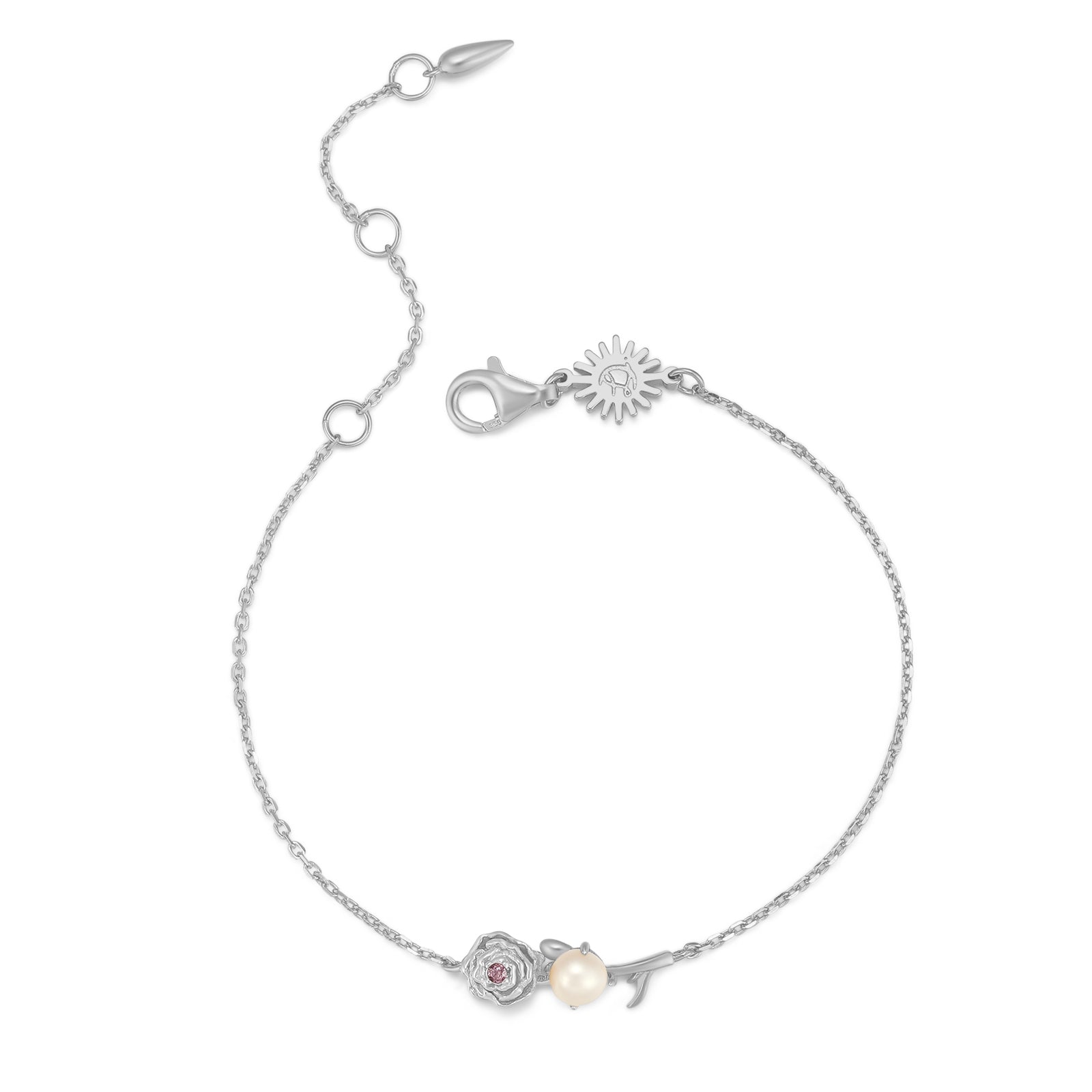 Freshwater Pearl Silver Bracelet - Carnation | LOVE BY THE MOON