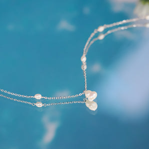 Freshwater Pearl Silver Necklace｜LOVE BY THE MOON