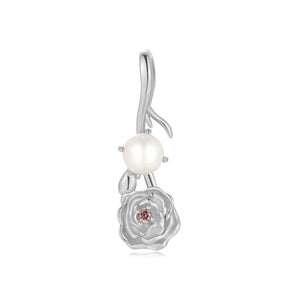 Freshwater Pearl Silver Pendant - Carnation | LOVE BY THE MOON