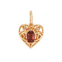 Garnet Gold Heart	Pendant - Majesty | LOVE BY THE MOON