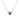 Garnet Silver Heart Necklace - Majesty | LOVE BY THE MOON