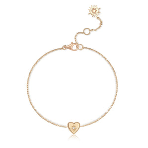 Gold Carnelian Double Sided Bracelet - Sweetheart  | LOVE BY THE MOON