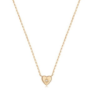 Gold Carnelian Double Sided Necklace - Sweetheart | LOVE BY THE MOON