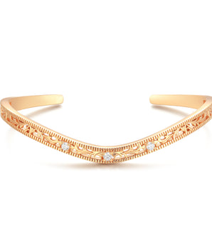 Gold Floral Bangle | LOVE BY THE MOON