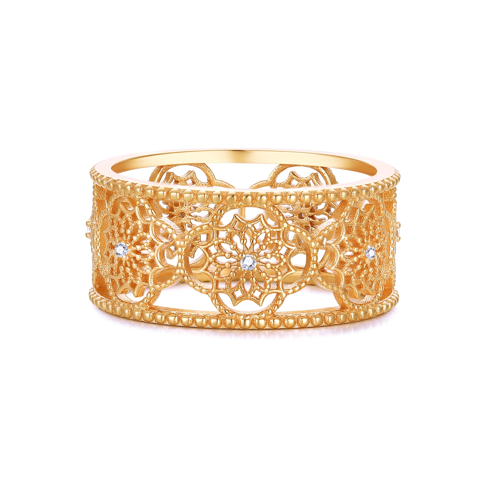 Gold Floral Ring - Chrysanthemum | LOVE BY THE MOON