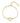 Gold Link Chain Bracelet with Chunky Heart Charm Holder