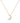 Gold Pavé Crescent Moon Necklace - Anya