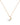 Gold Pavé Crescent Moon Necklace - Anya