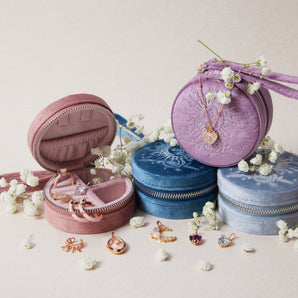 ベルベット刺繍ジュエリーケース