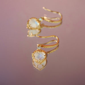 Moonstone Gold Earrings - Miracle