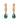 Malachite Gold Star Huggie Hoop Earrings - Mantra