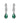 Malachite Silver Star Huggie Hoop Earrings - Mantra