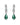 Malachite Silver Star Huggie Hoop Earrings - Mantra