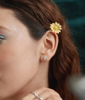 Moonstone Silver Heart Stud Earrings - Majesty | LOVE BY THE MOON